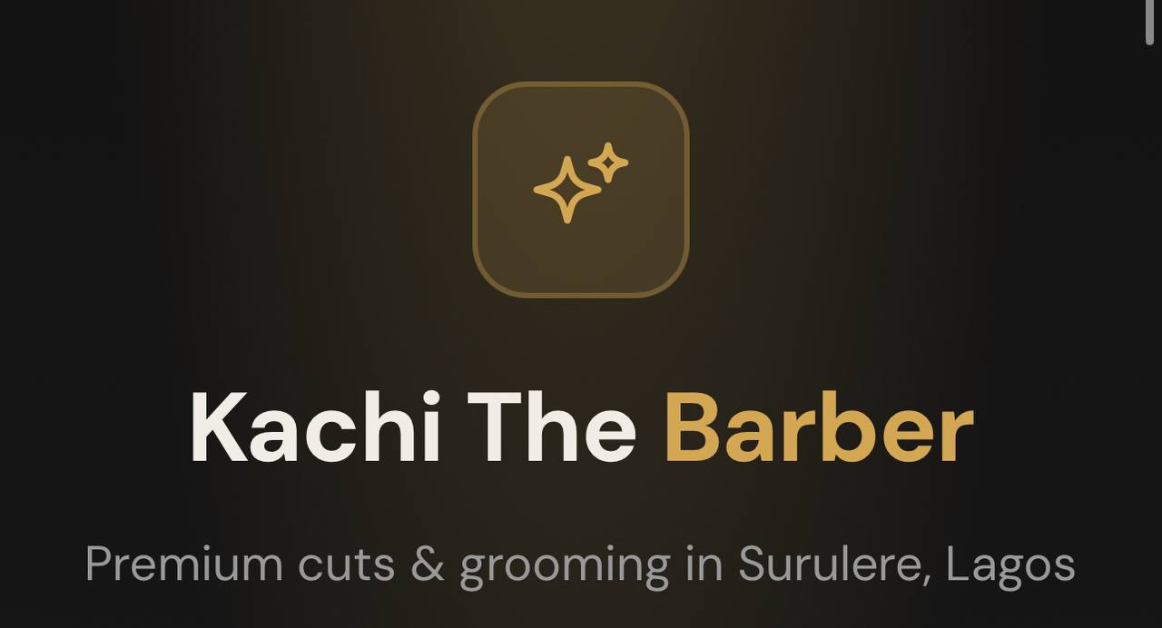 Kachi The Barber website screenshot